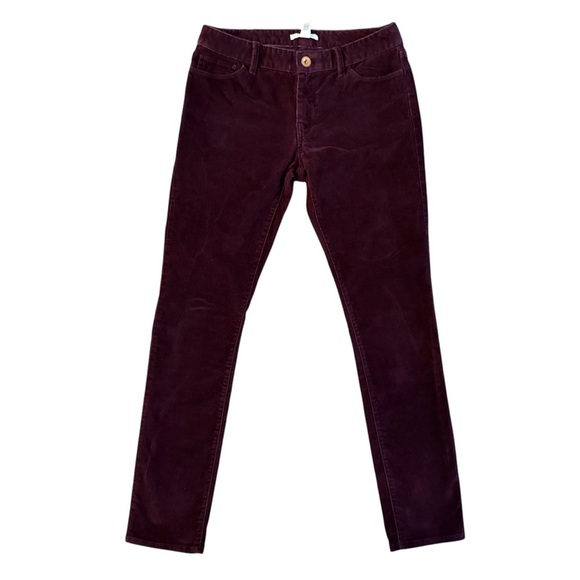 Banana Republic Pants - Banana Republic women’s Burgundy Skinny corduroy pants size 29 #723